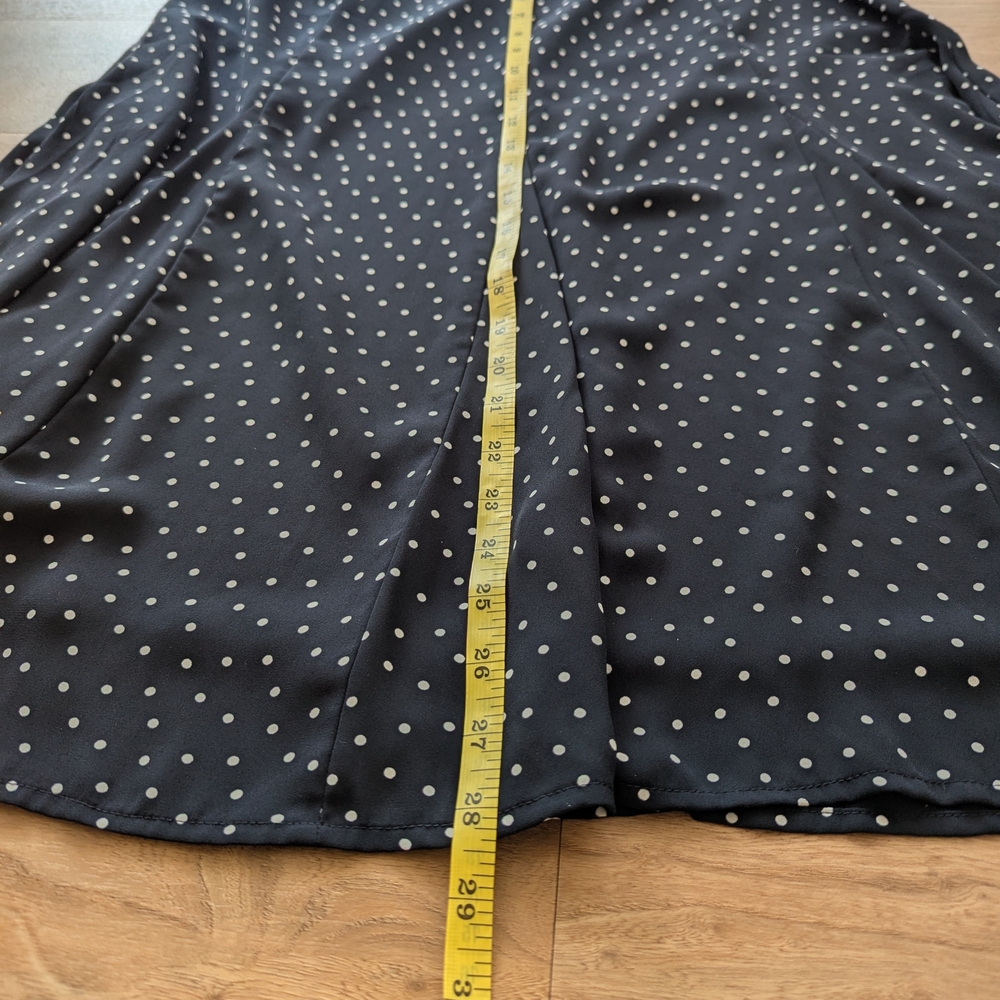 LOFT Navy Polka Dot Skirt - Picture 6 of 7